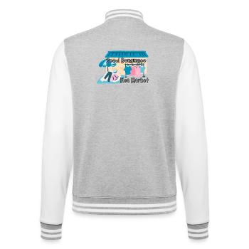 Marché aux puces de Dongmyo à Séoul – Korea Design - Veste Teddy - gris chiné / blanc - Dos - Marisol (170cm)