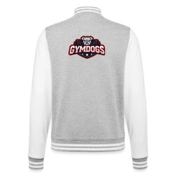 GymDogs Bulldog Strength - College Sweat Jacket - heather grey/white - Back - Marisol (170cm)