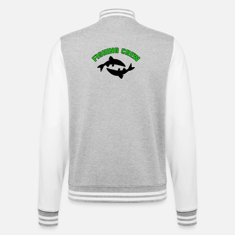 Fish Crew - Veste Teddy - gris chiné / blanc
