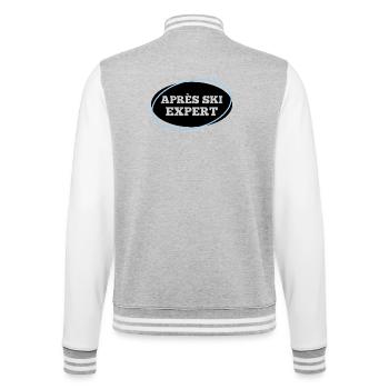 Après-Ski Expert – Party Skifahrer Spruch - College-Sweatjacke - Grau meliert/Weiß - Hinten - Marisol (170cm)