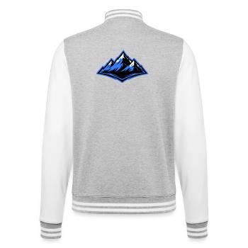Berge Symbol Alpen - College-Sweatjacke - Grau meliert/Weiß - Hinten - Marisol (170cm)