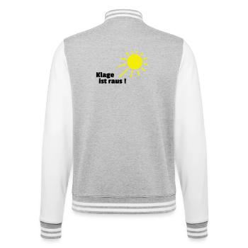Klage ist raus Sonne - College-Sweatjacke - Grau meliert/Weiß - Hinten - Marisol (170cm)