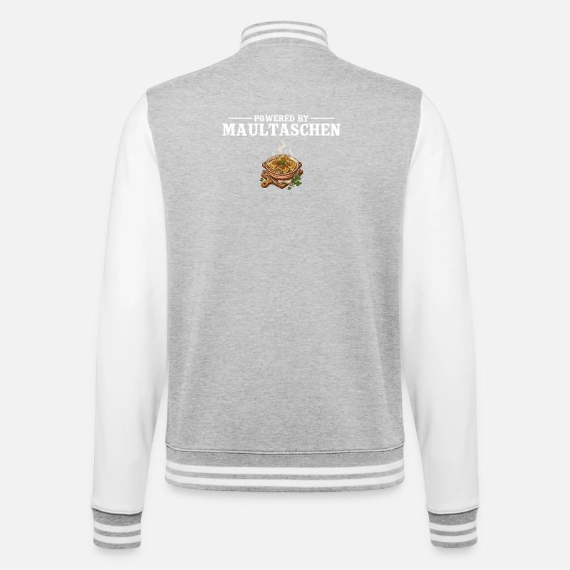 Propulsé par Maultaschen – Schwabe Gift - Veste Teddy - gris chiné / blanc