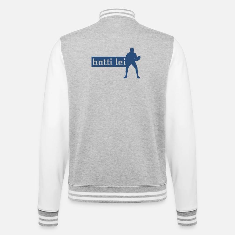 Schlag sie - College-Sweatjacke - Grau meliert/Weiß