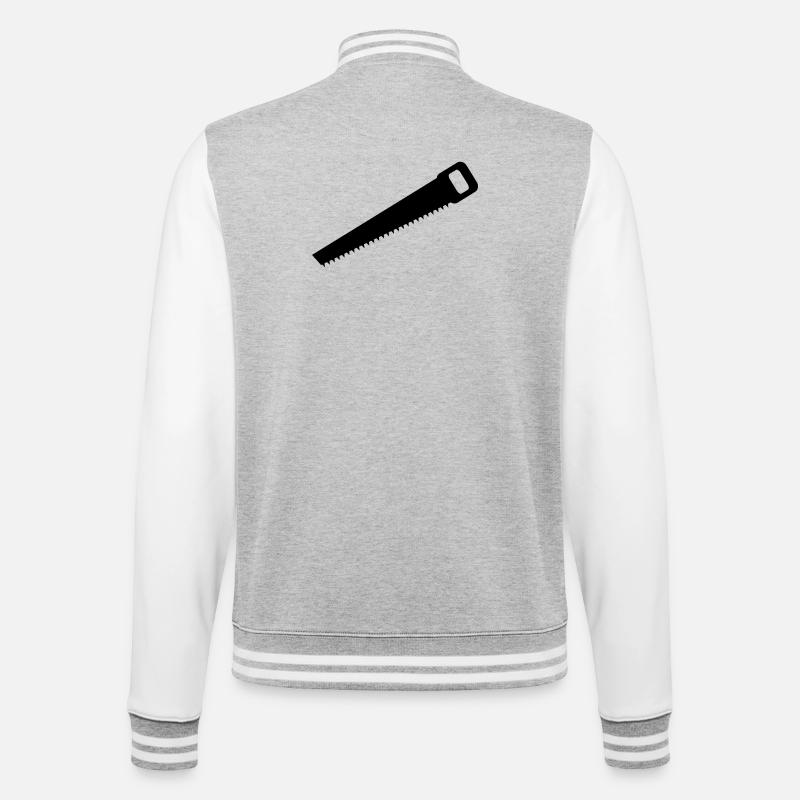 Handsaw - College Sweat Jacket - heather grey/white