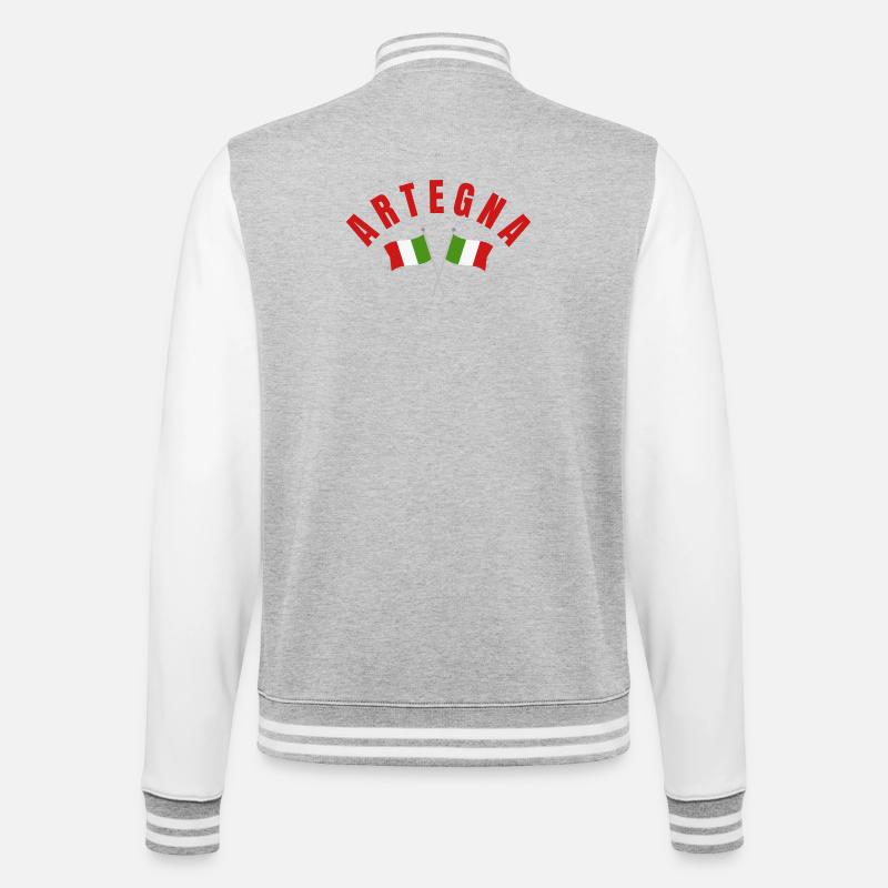 Drapeaux italiens Artegna - Veste Teddy - gris chiné / blanc