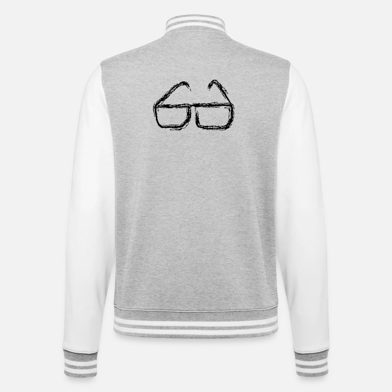 Glasses - College Sweat Jacket - heather grey/white