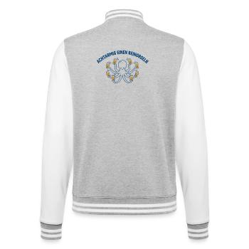 Achtarmig Einen Reinorgeln Oktopus Bier Design - College-Sweatjacke - Grau meliert/Weiß - Hinten - Marisol (170cm)