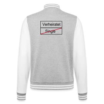 Verheiratet/Single - College-Sweatjacke - Grau meliert/Weiß - Hinten - Marisol (170cm)