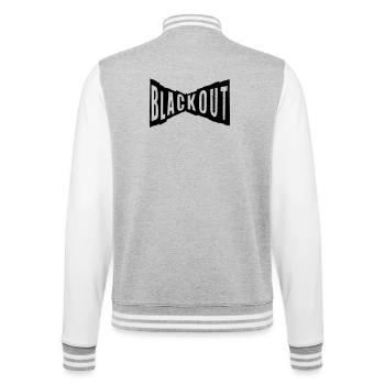 blackout black hard rock n roll guitar - College Sweat Jacket - heather grey/white - Back - Marisol (170cm)