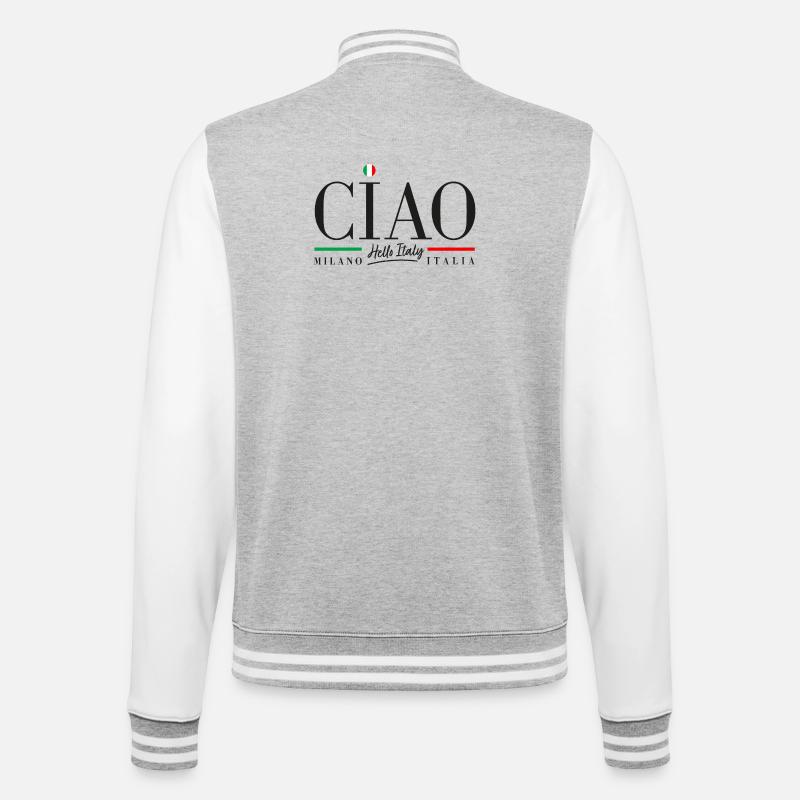 CIAO Hello Italy - Milano Italia - Veste Teddy - gris chiné / blanc