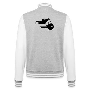 Key with house key for house purchased logo - College Sweat Jacket - heather grey/white - Back - Marisol (170cm)