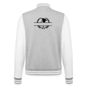 Passed in laurel wreath - College Sweat Jacket - heather grey/white - Back - Marisol (170cm)