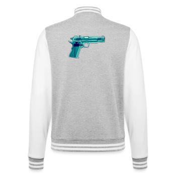 Vector Water Pistol (Color change possible) - College Sweat Jacket - heather grey/white - Back - Marisol (170cm)