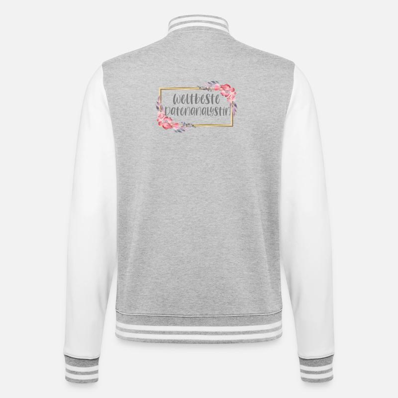 Datenanalystin Datenanalyse Geschenk - College-Sweatjacke - Grau meliert/Weiß