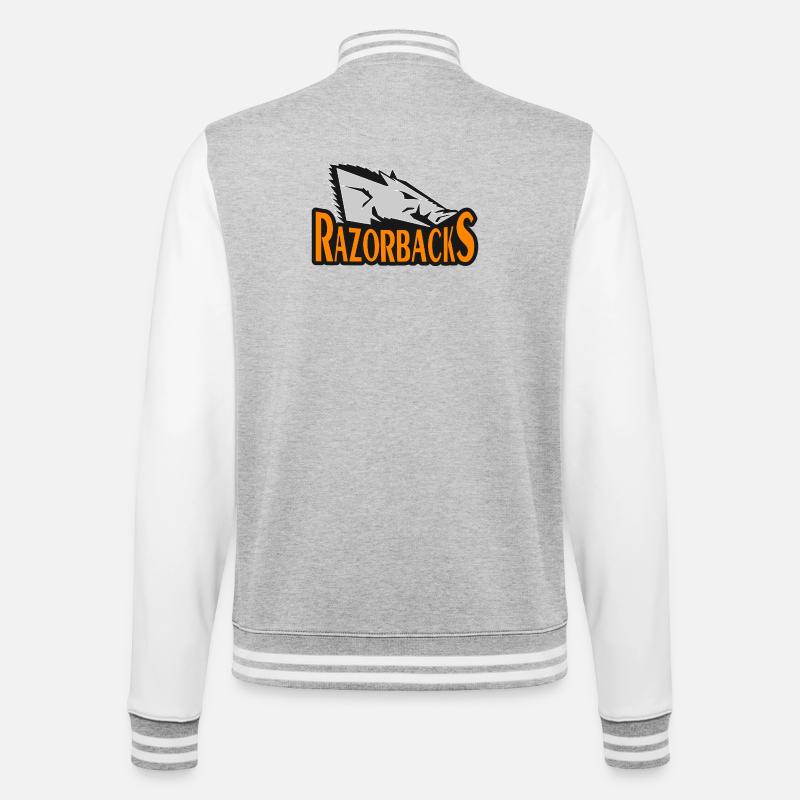Razorbacks Bold Hog Emblem - College-Sweatjacke - Grau meliert/Weiß