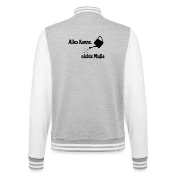 All Jug - College Sweat Jacket - heather grey/white - Back - Marisol (170cm)