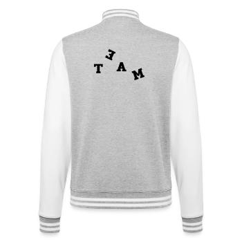 Team - College Sweat Jacket - heather grey/white - Back - Marisol (170cm)