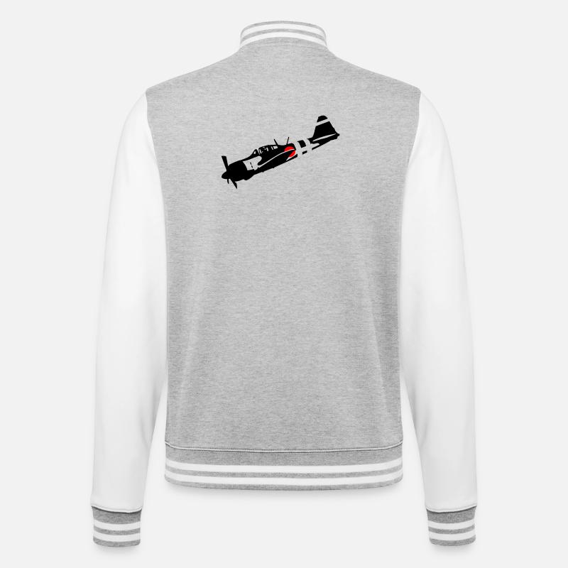 zéro - Veste Teddy - gris chiné / blanc