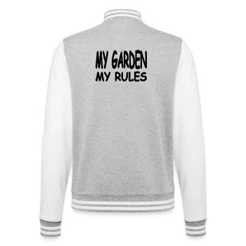 Garten - College-Sweatjacke - Grau meliert/Weiß - Hinten - Marisol (170cm)