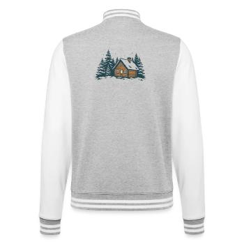 Winterwaldhütte - College-Sweatjacke - Grau meliert/Weiß - Hinten - Marisol (170cm)