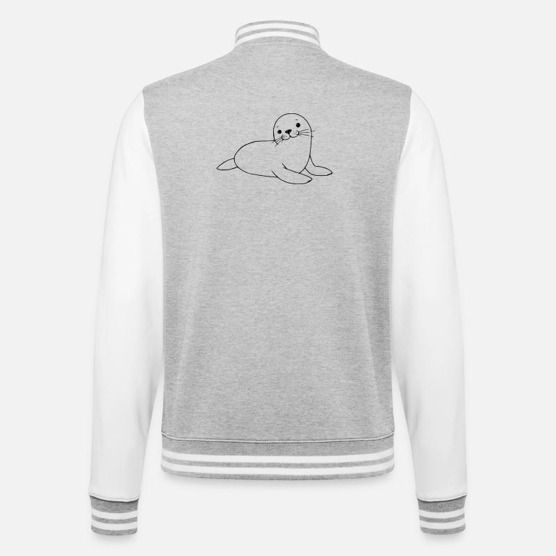 Scellage scellant scellement - Veste Teddy - gris chiné / blanc