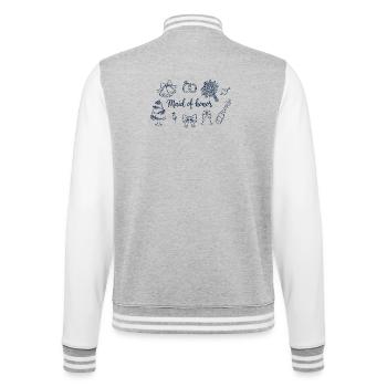 Maid of Honor Bridesmaid Bridal Party Wedding - College Sweat Jacket - heather grey/white - Back - Marisol (170cm)