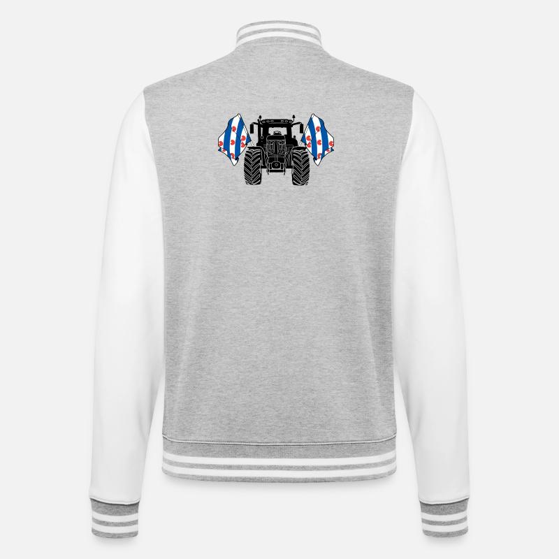 Friesland_Tractor_Pride - Veste Teddy - gris chiné / blanc
