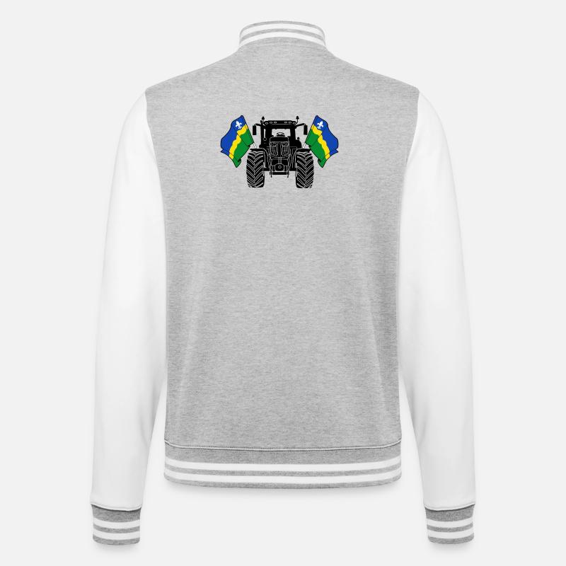 Flevoland_Tractor_Pride - Veste Teddy - gris chiné / blanc