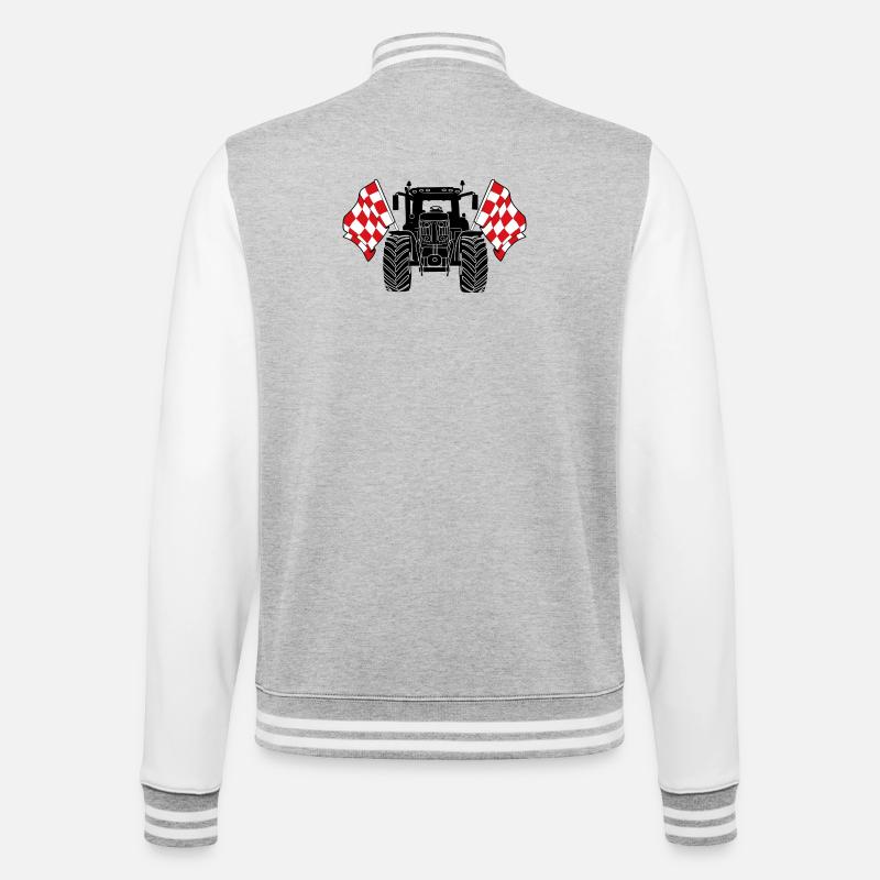 Brabant_Tractor_Pride - College Sweat Jacket - heather grey/white