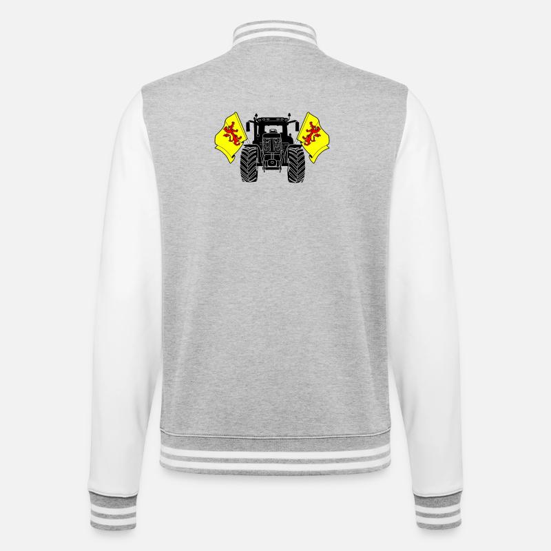 Sud Holland_Tractor_Pride - Veste Teddy - gris chiné / blanc