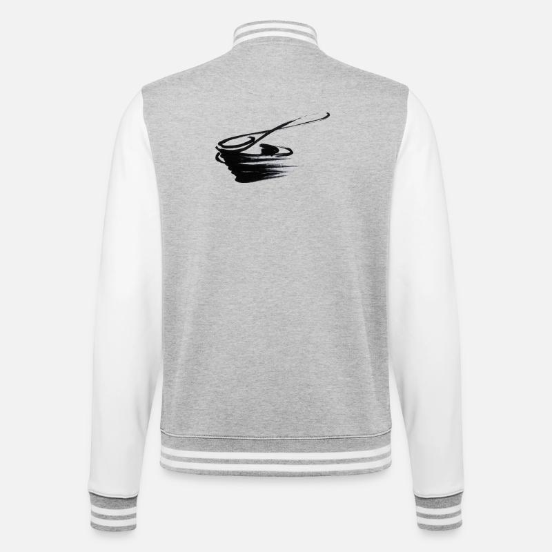 cuillère 01 - Veste Teddy - gris chiné / blanc