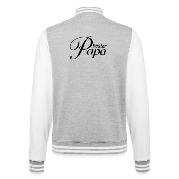Meilleur papa ! - Veste Teddy - gris chiné / blanc - Dos - Marisol (170cm)