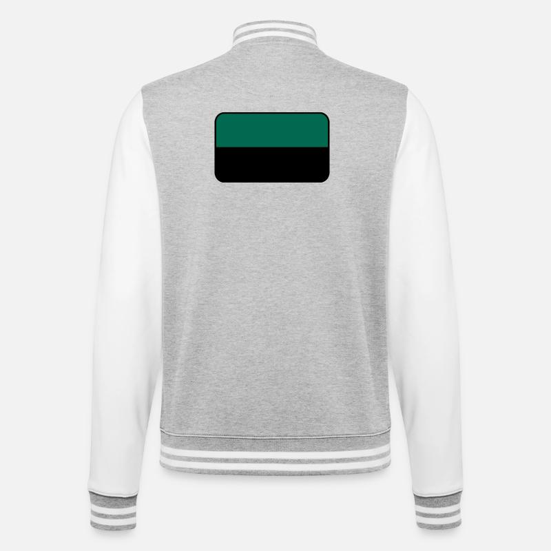 Texel-Flaggenlogo – Inselkleidung - College-Sweatjacke - Grau meliert/Weiß