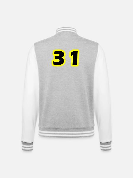 31 Number symbol - College Sweat Jacket - heather grey/white