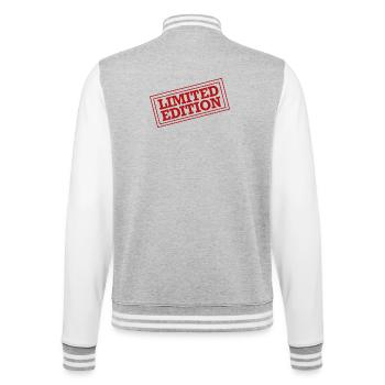 Limited Edition Stamps - College Sweat Jacket - heather grey/white - Back - Marisol (170cm)