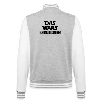 Das wars bestanden - College-Sweatjacke - Grau meliert/Weiß - Hinten - Marisol (170cm)