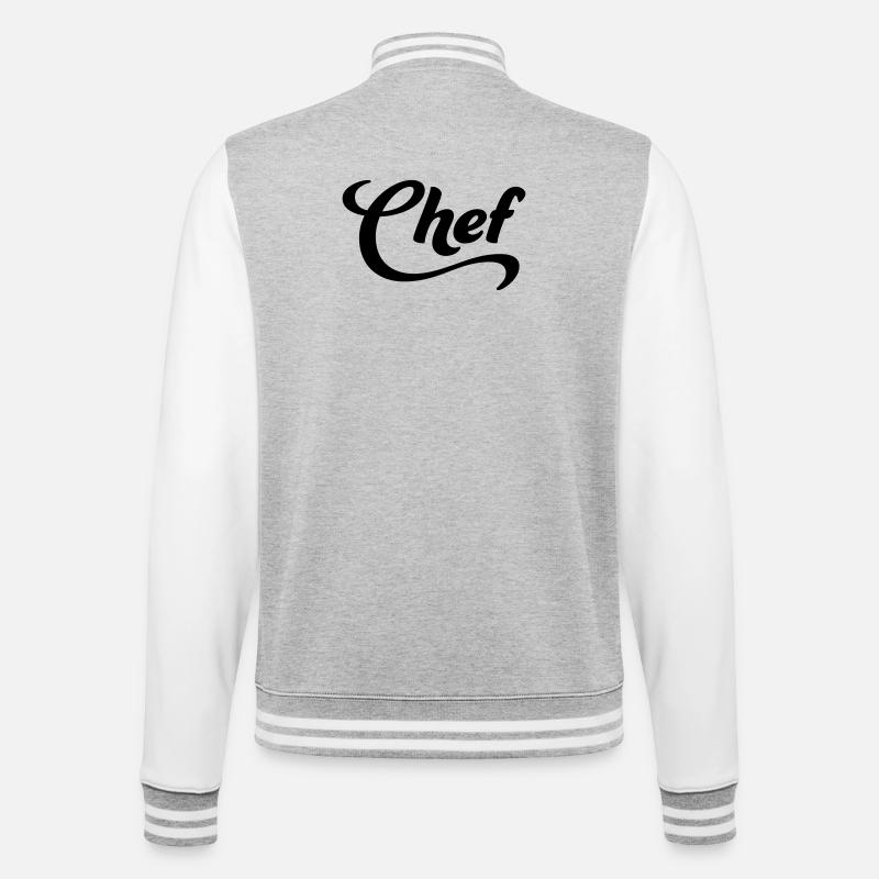 2541614 16037661 chef - Veste Teddy - gris chiné / blanc