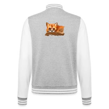 Fuchs - College-Sweatjacke - Grau meliert/Weiß - Hinten - Marisol (170cm)