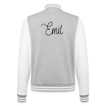 Emil - College-Sweatjacke - Grau meliert/Weiß - Hinten - Marisol (170cm)