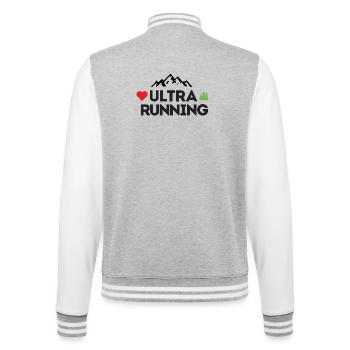 Ultra Running – My Love - College Sweat Jacket - heather grey/white - Back - Marisol (170cm)
