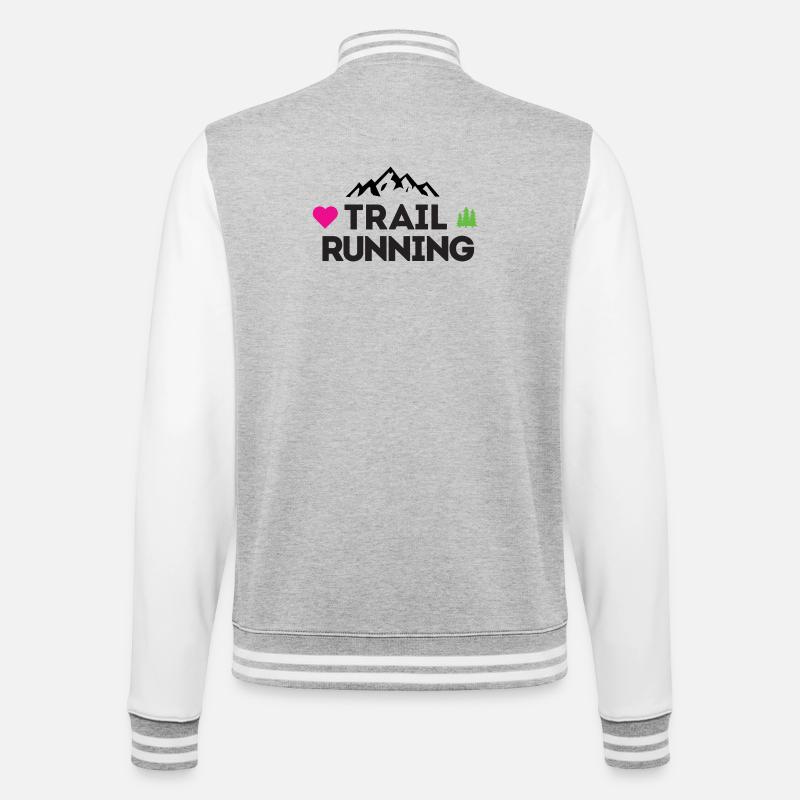J’adore le trail running - Veste Teddy - gris chiné / blanc