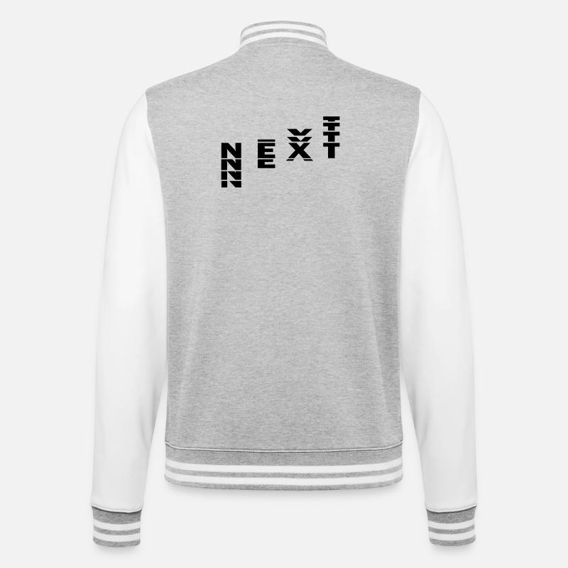 NEXT - College Sweat Jacket - heather grey/white