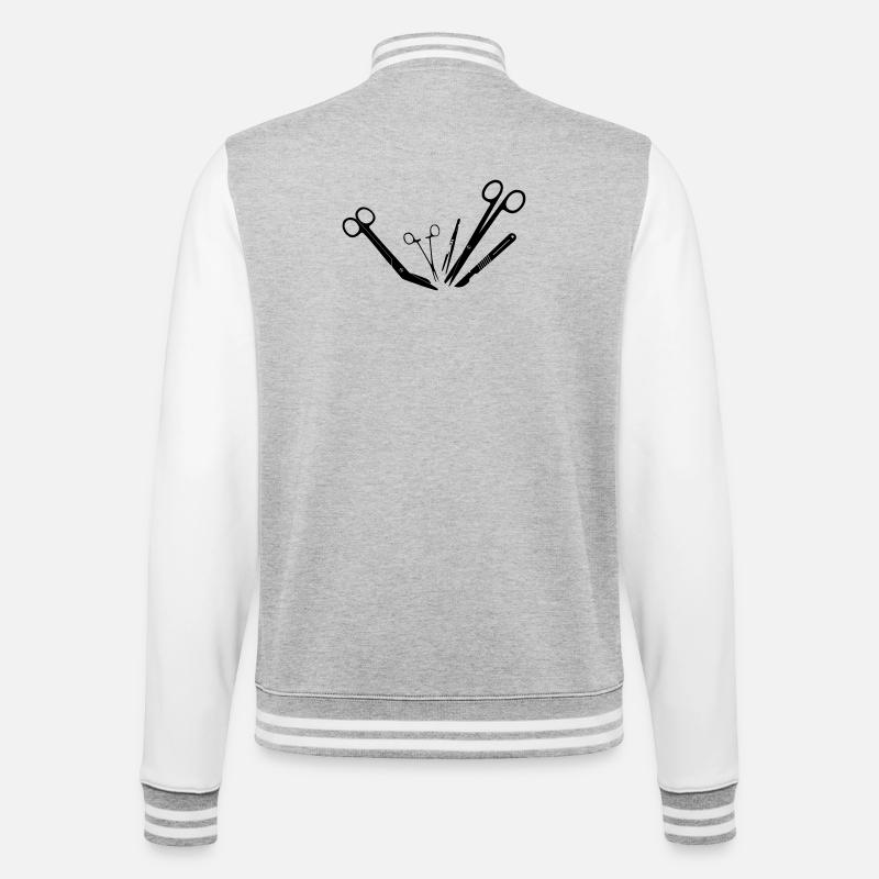 Outils d’exploitation - Veste Teddy - gris chiné / blanc