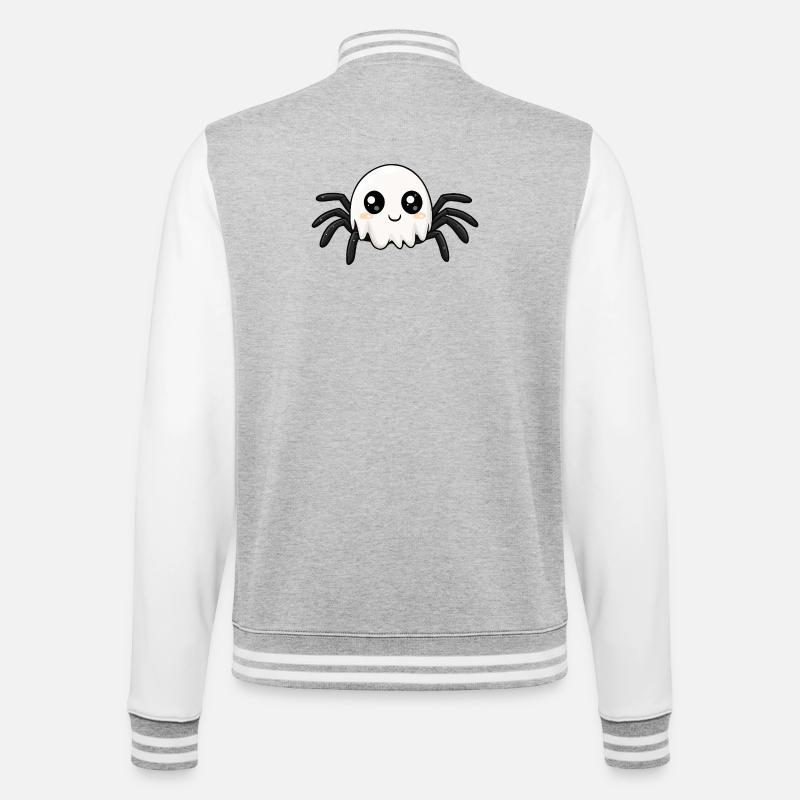Tarantula Halloween Geist Spinne - College-Sweatjacke - Grau meliert/Weiß