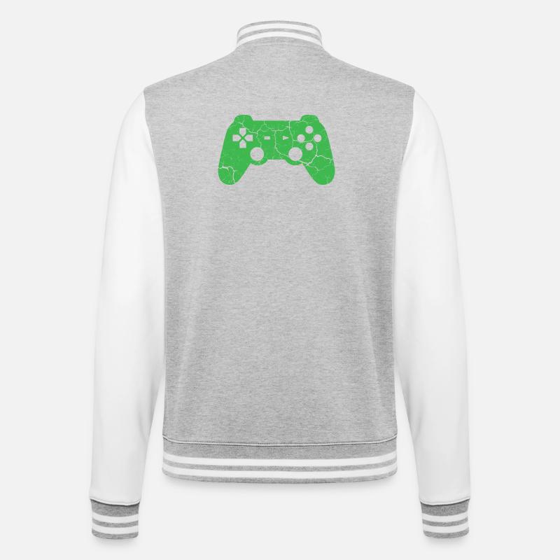 Controller Gaming  - Veste Teddy - gris chiné / blanc