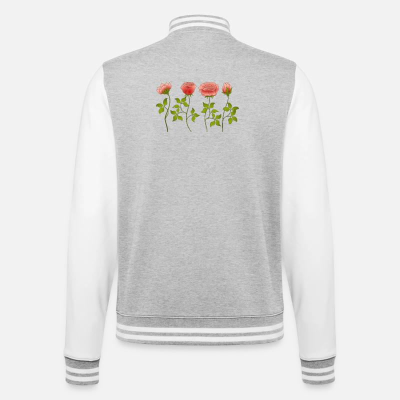 Fleur - Veste Teddy - gris chiné / blanc