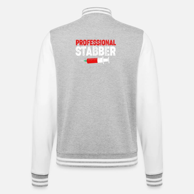 Phlebotomist Nurse Nurse Blood Sampling - College Sweat Jacket - heather grey/white