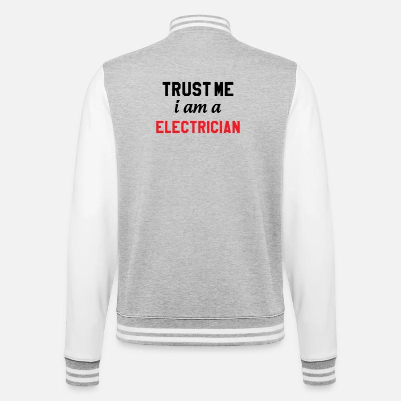 Fais-Moi Confiance Je Suis Électricien : Sécurité - Veste Teddy - gris chiné / blanc