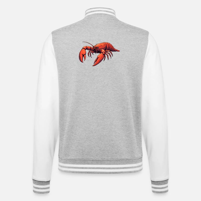 Hummer - College-Sweatjacke - Grau meliert/Weiß
